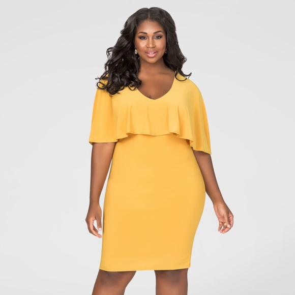 yellow dress size 22
